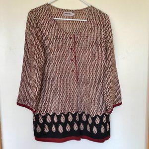 fabindia Kurti Short Tunic, Hand-block Print